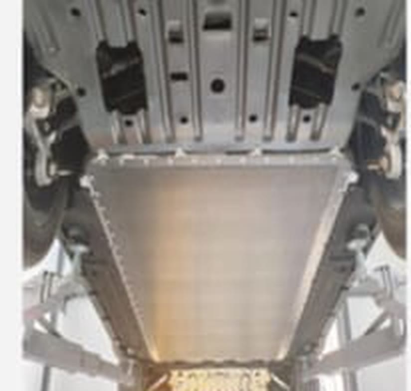 Composite bottom guard mounted under an electric vehicle battery pack